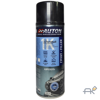 Аэрозоль АВТОН грунт Akryl filler 1К серый 520мл